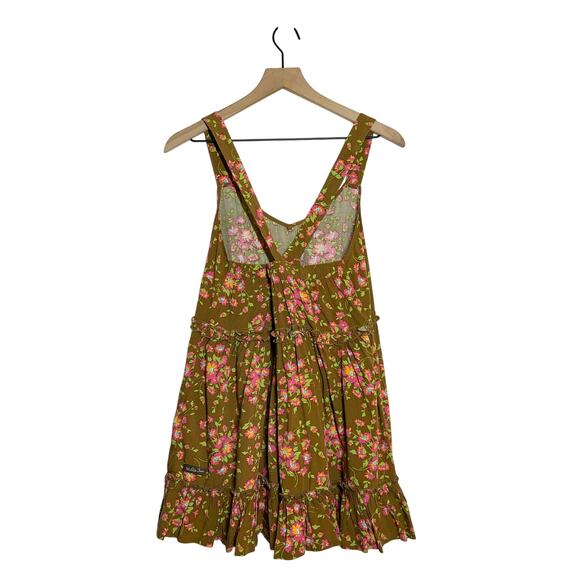 NEW Matilda Jane Tank Top Women's Size Medium Brown On A Whim Floral Ruffle Hem - Picture 4 of 10